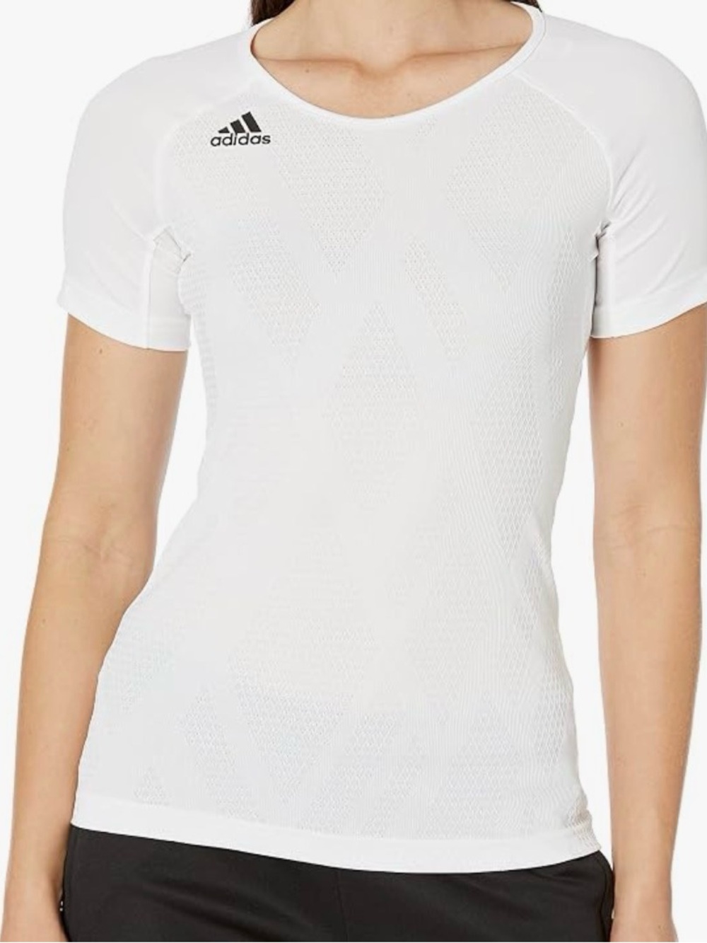 adidas Quickset Y White Short Sleeve volleyball shirts sz youth L set of 2 NWT